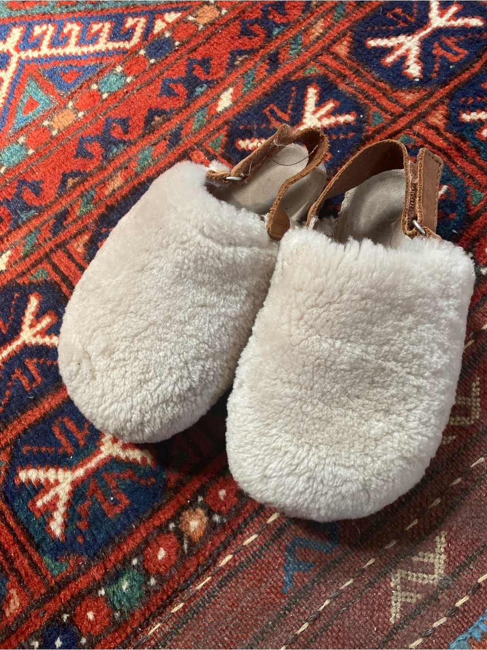 Zara sheep shearling clogs